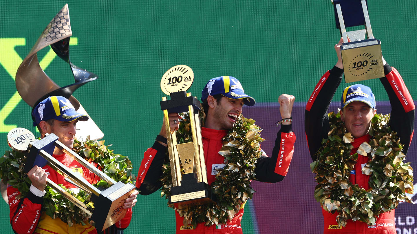 Giovinazzi, Pier Guidi and Calado celebrate their special triumph
