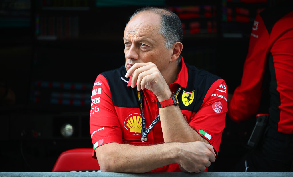 ABU DHABI, UNITED ARAB EMIRATES - NOVEMBER 26: Ferrari Team Principal Frederic Vasseur looks on