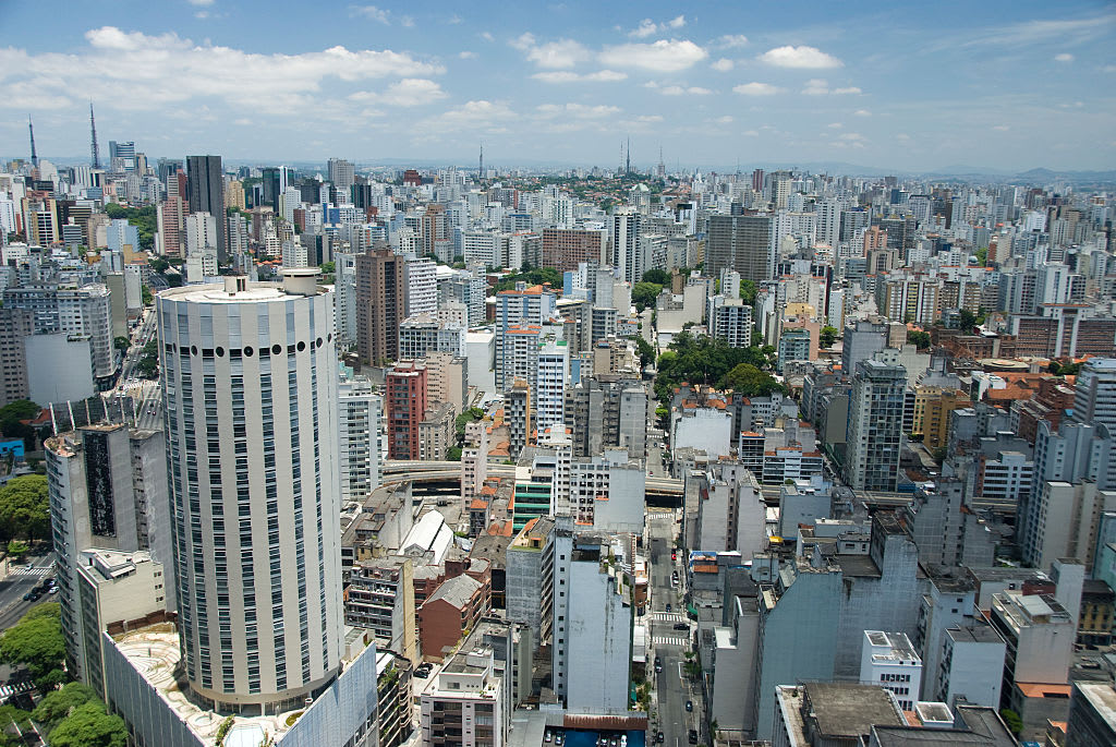 São Paulo skyline from Edificio Italia, the tallest building in São Paulo. (Photo by Paulo