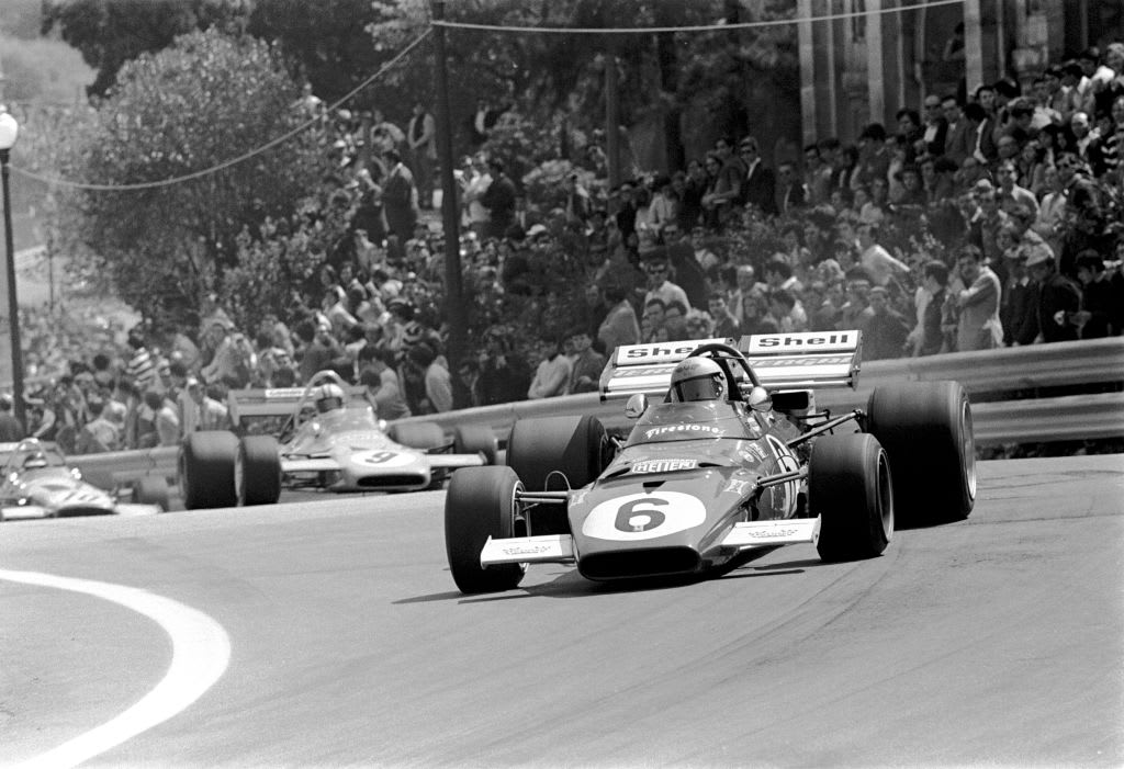 The Spanish Grand Prix; Montjuic Park (Barcelona), April 18, 1971. Mario Andretti in his Ferrari