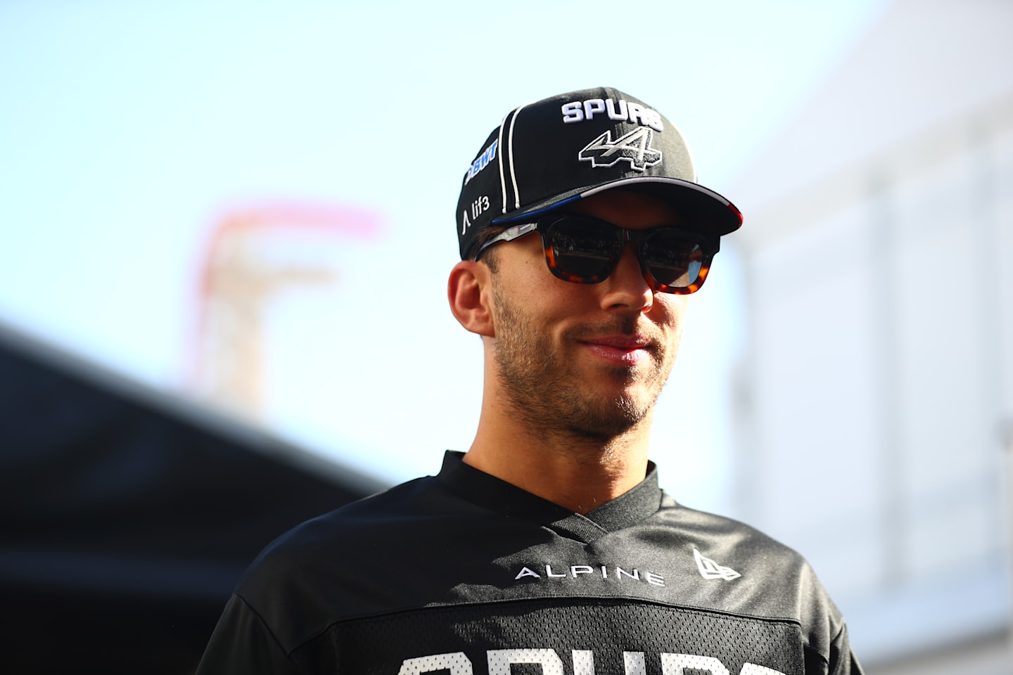 AUSTIN, TEXAS - OCTOBER 19: Pierre Gasly of Alpine and France arriving in to the paddock during the