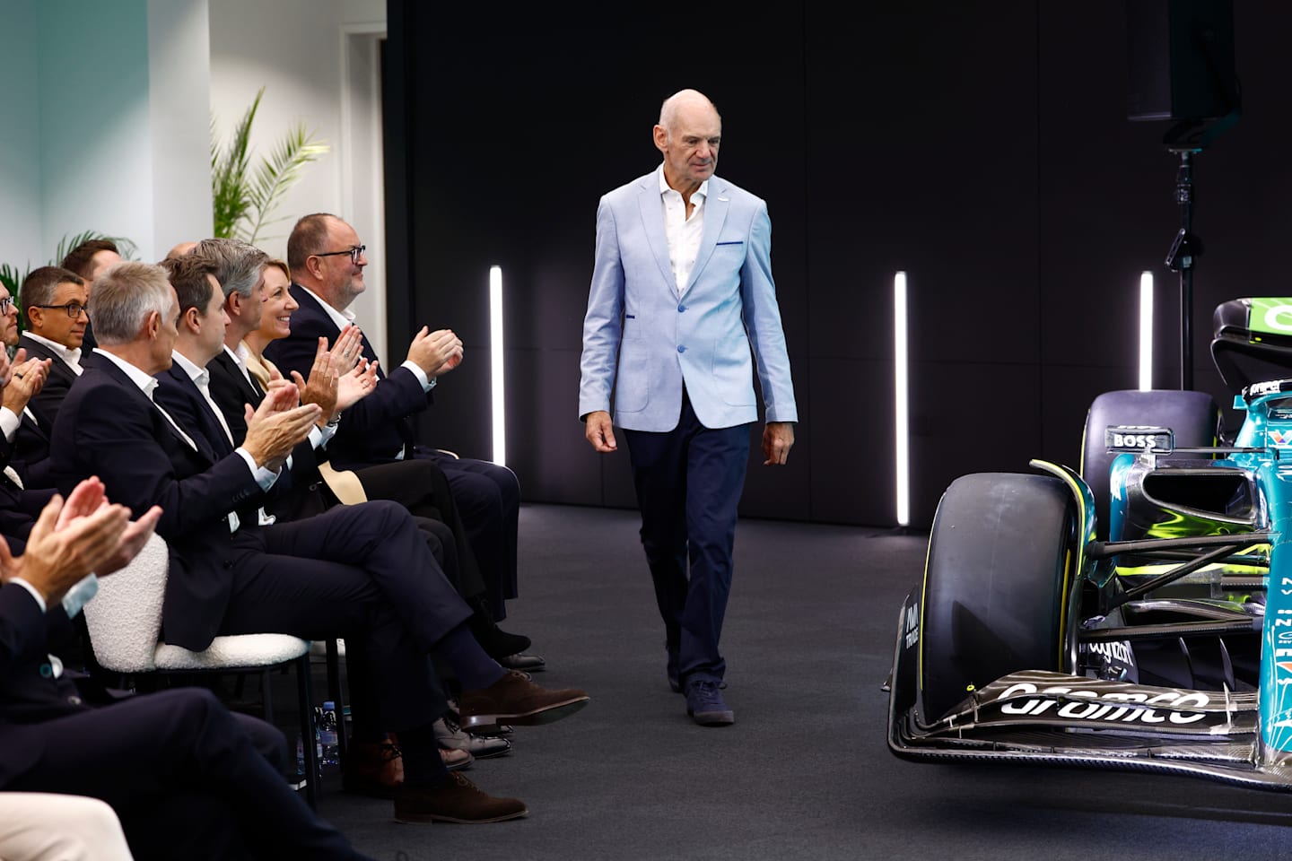 SILVERSTONE, ENGLAND - SEPTEMBER 10: Adrian Newey at a press conference at Aston Martin