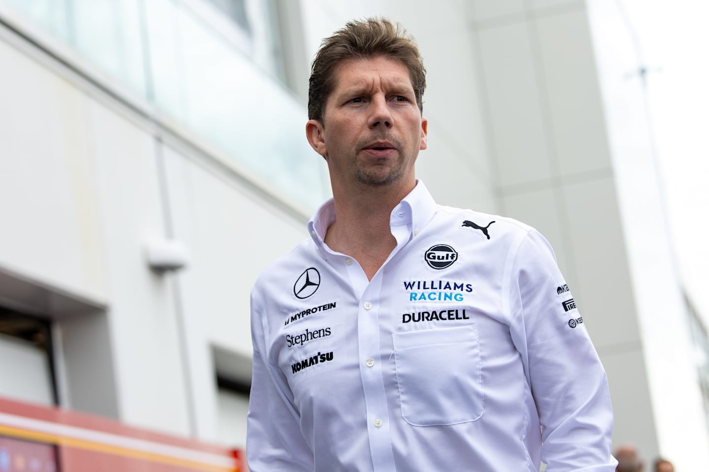 MONTREAL, CANADA - JUNE 7: James Vowles, Team Principal of Williams walks in the paddock during practice ahead of the F1 Grand Prix of Canada at Circuit Gilles Villeneuve on June 7, 2024 in Montreal, Canada. (Photo by Jayce Illman/Getty Images)