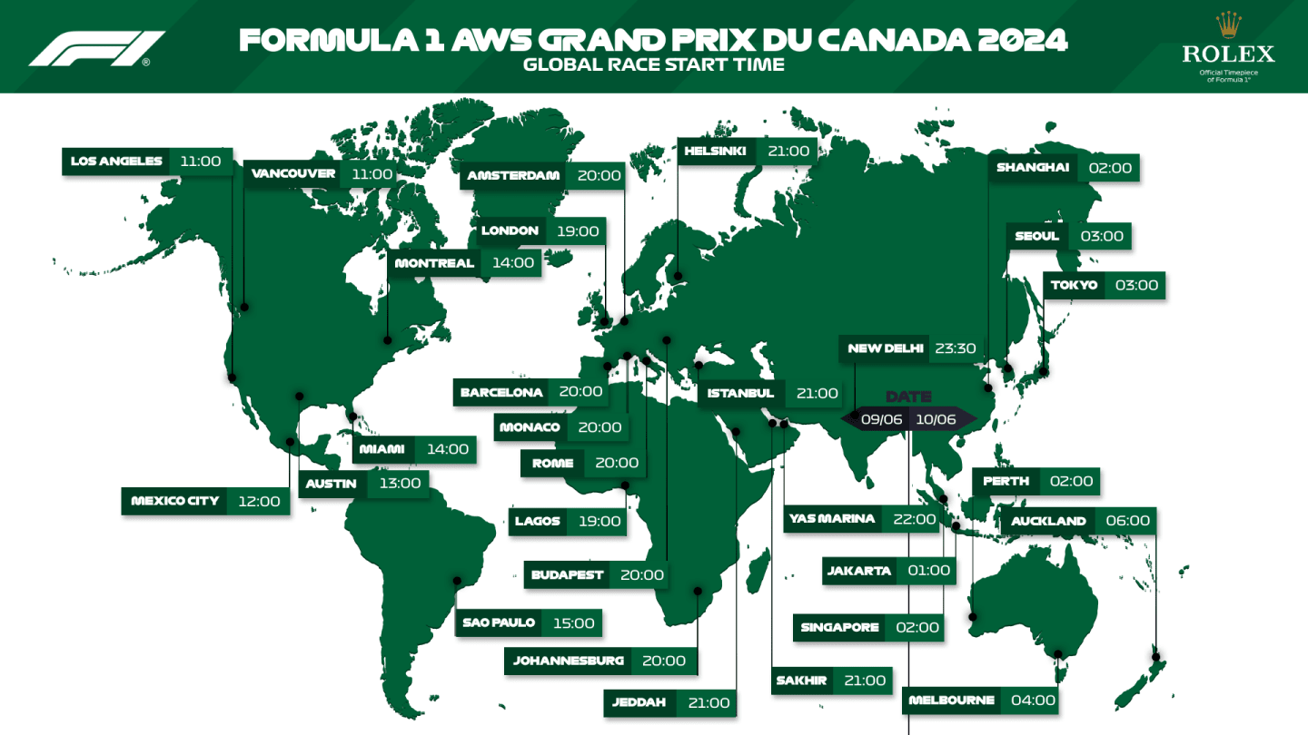 Map of Formula 1 Circuit Season Calendar 2024 ǀ Maps of all cities