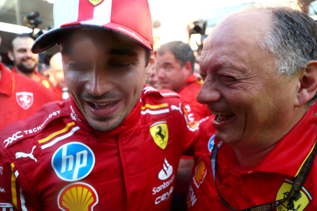 MONTE-CARLO, MONACO - MAY 26: Race winner Charles Leclerc of Monaco and Ferrari and Ferrari Team