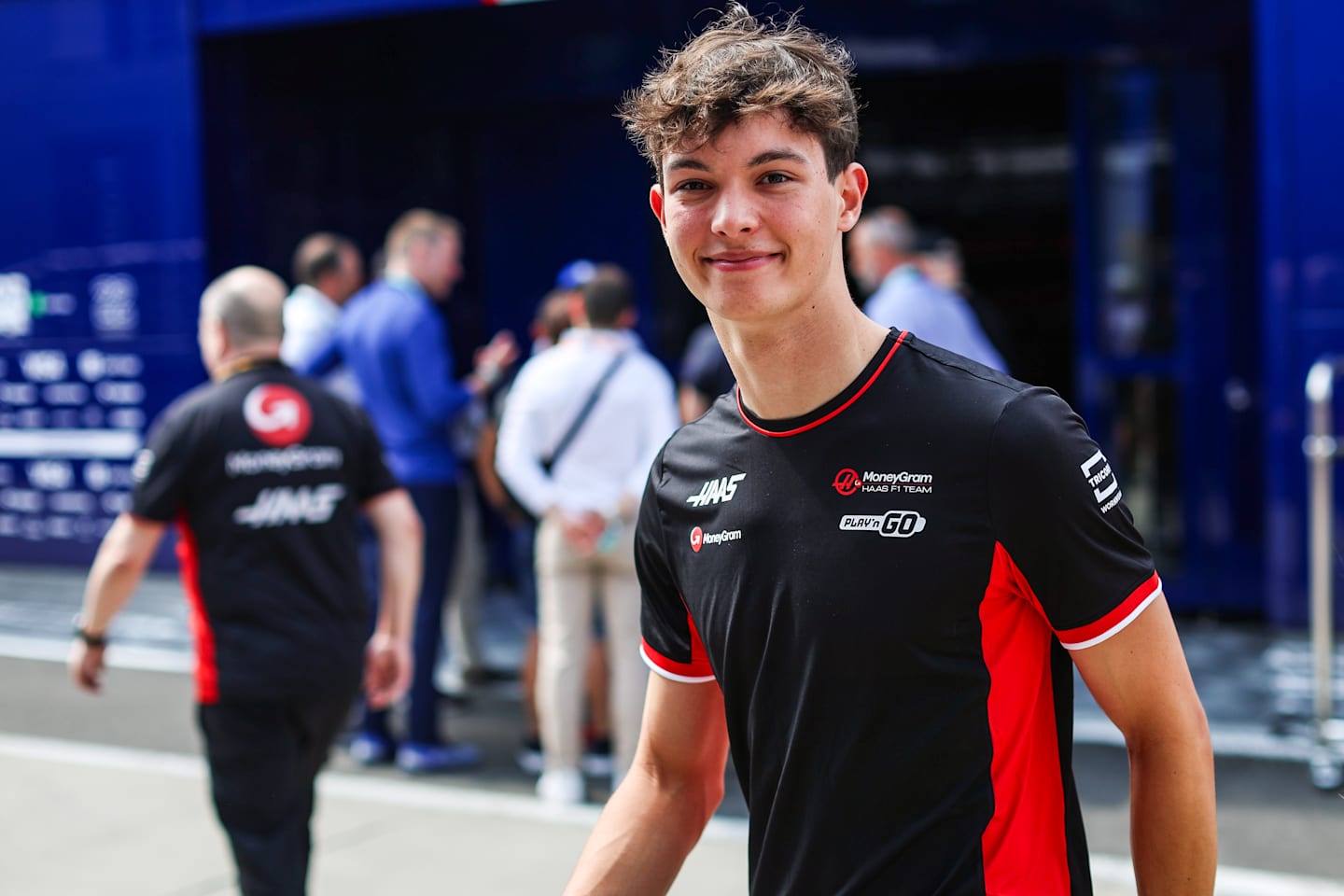 BUDAPEST, HUNGARY - JULY 20: Oliver Bearman of Great Britain and Haas F1 team walks in the paddock