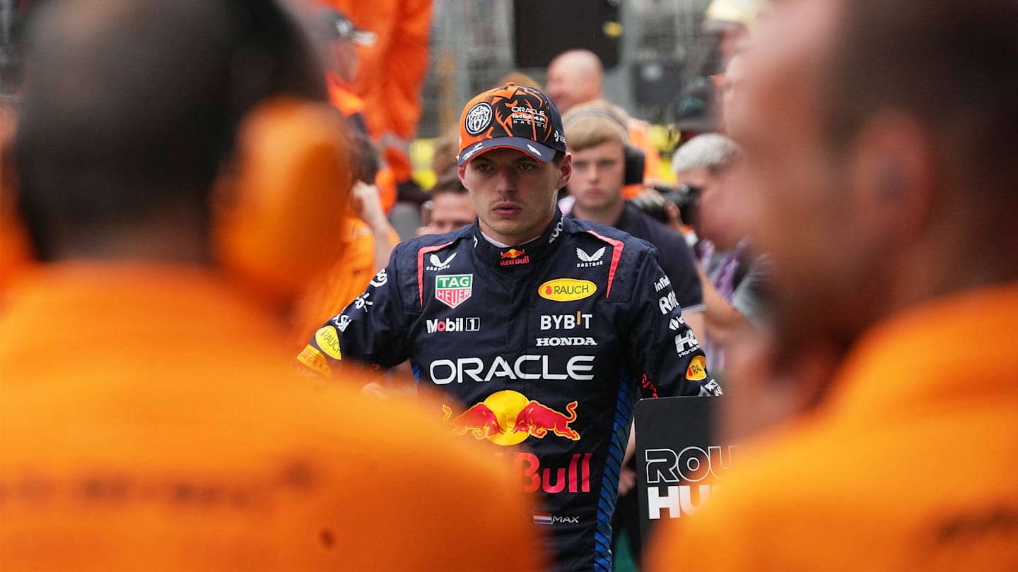 BUDAPEST, HUNGARY - JULY 20: Third placed qualifier Max Verstappen of the Netherlands and Oracle