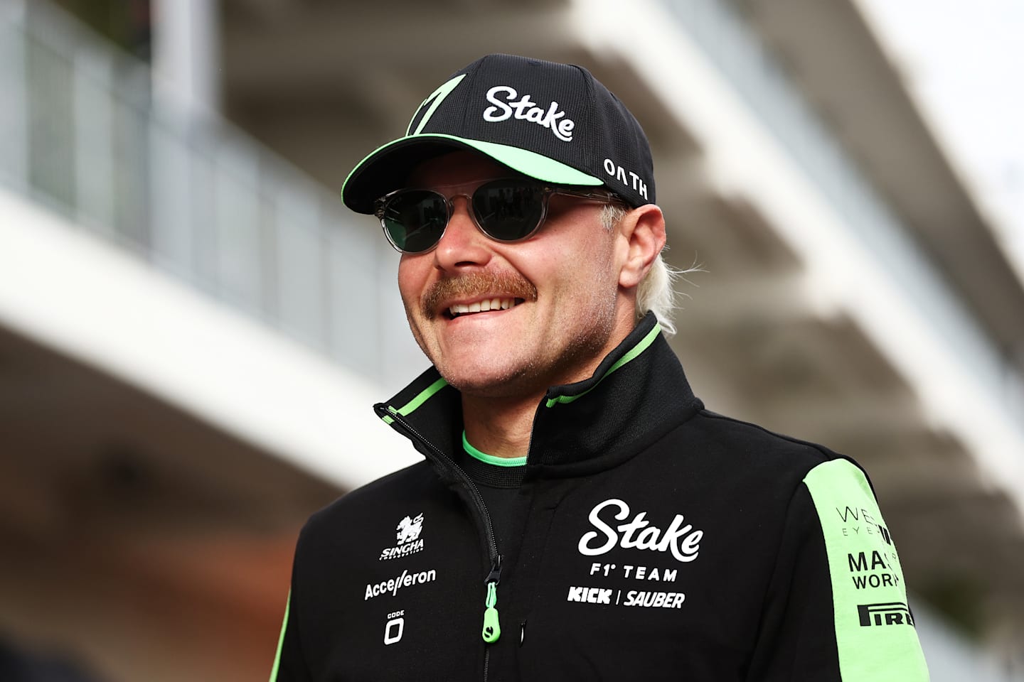 AUSTIN, TEXAS - OCTOBER 18: Valtteri Bottas of Finland and Stake F1 Team Kick Sauber walks in the