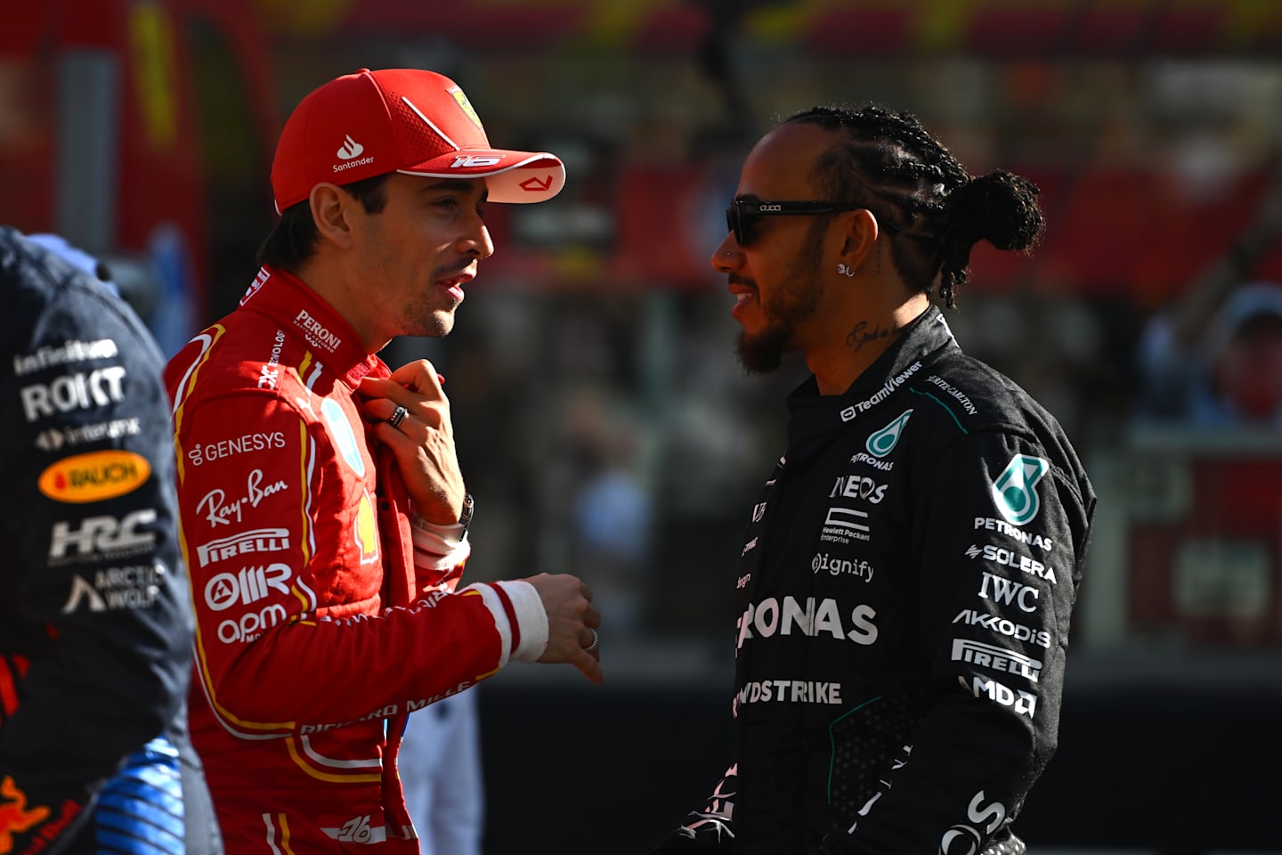 ABU DHABI, UNITED ARAB EMIRATES - DECEMBER 08: Charles Leclerc of Monaco and Ferrari and Lewis