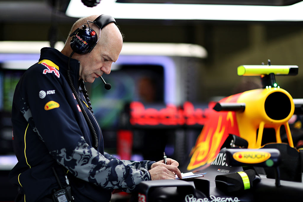 NORTHAMPTON, ENGLAND - JULY 08: Adrian Newey, the Chief Technical Officer of Red Bull Racing looks
