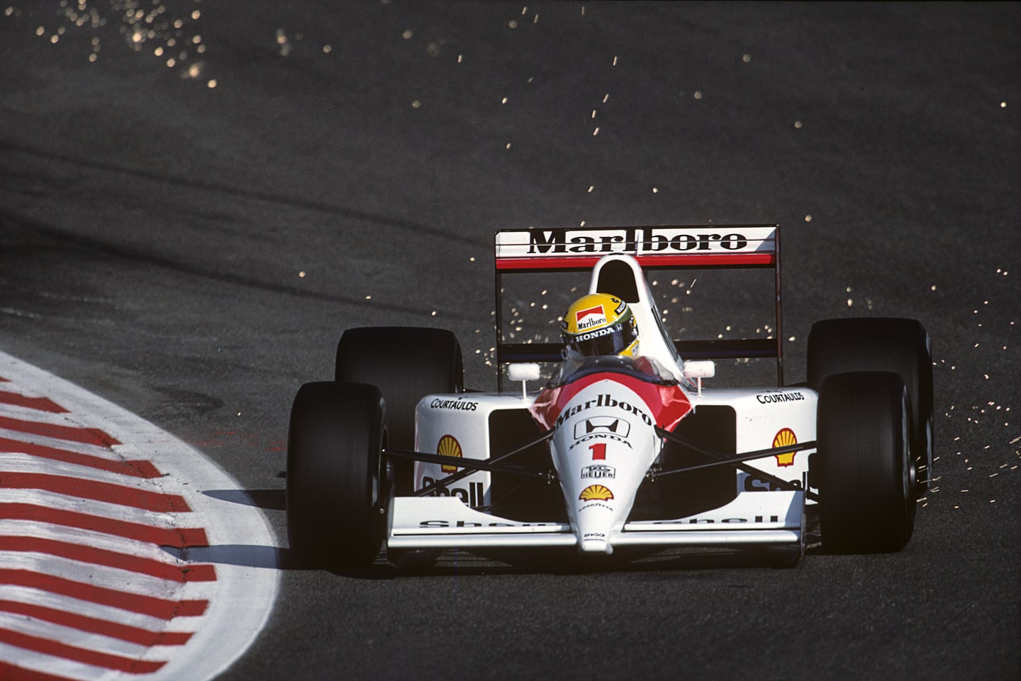 Ayrton Senna, McLaren-Honda MP4/6, Grand Prix of Belgium, Spa-Francorchamps, 25 August 1991. (Photo