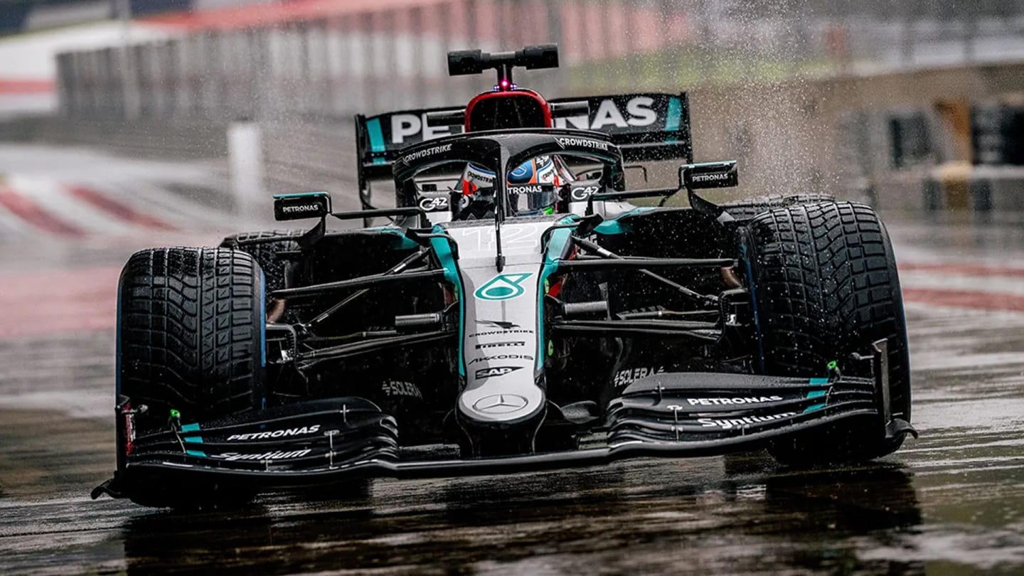 After snow disrupted the first day of the test, Antonelli managed to get out on track and rack up laps