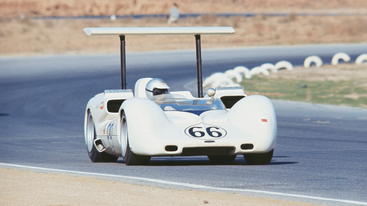 Arriving in 1966, the Chaparral 2E broke new ground as the first racing car to be fitted with a wing