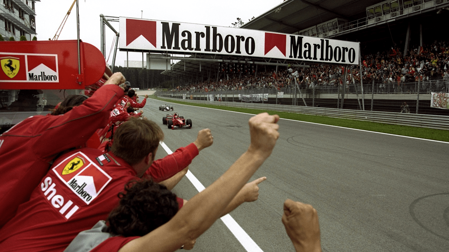 Irvine took victory in Austria as he spearheaded the Ferrari charge in Schumacher’s absence