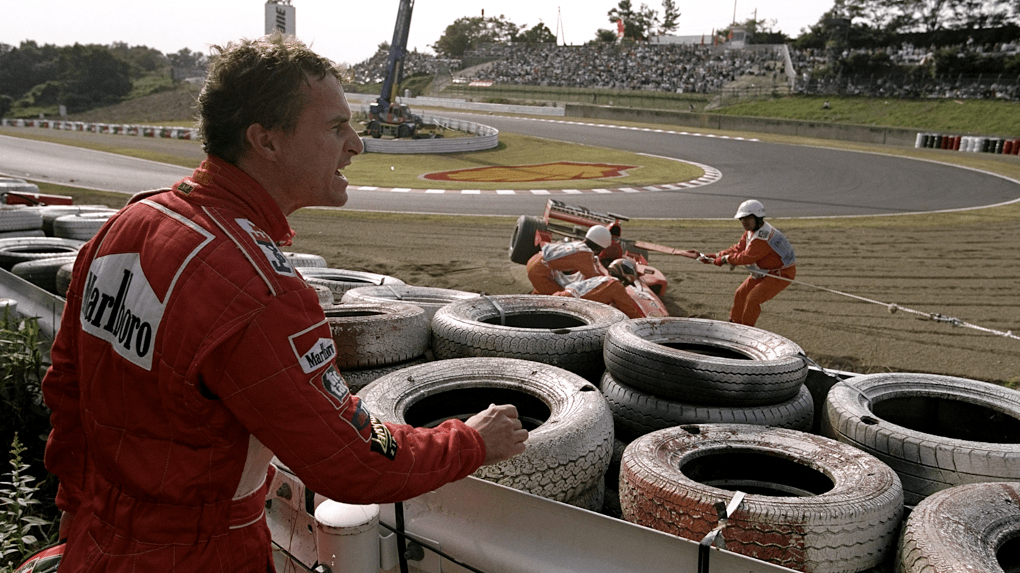 A crash for Irvine in qualifying at Suzuka put him on the back foot ahead of the title-deciding race