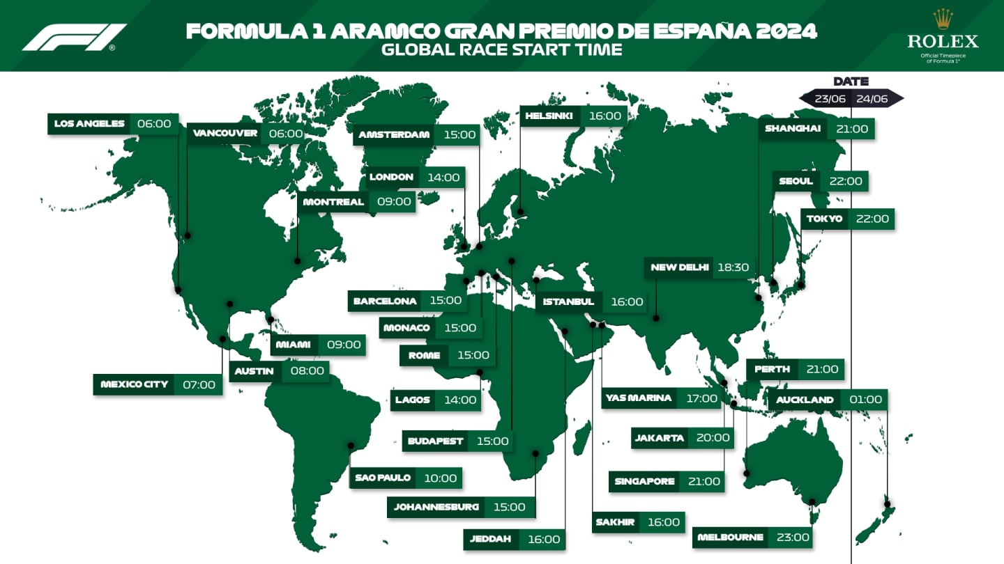 2024 Spanish Grand Prix start times