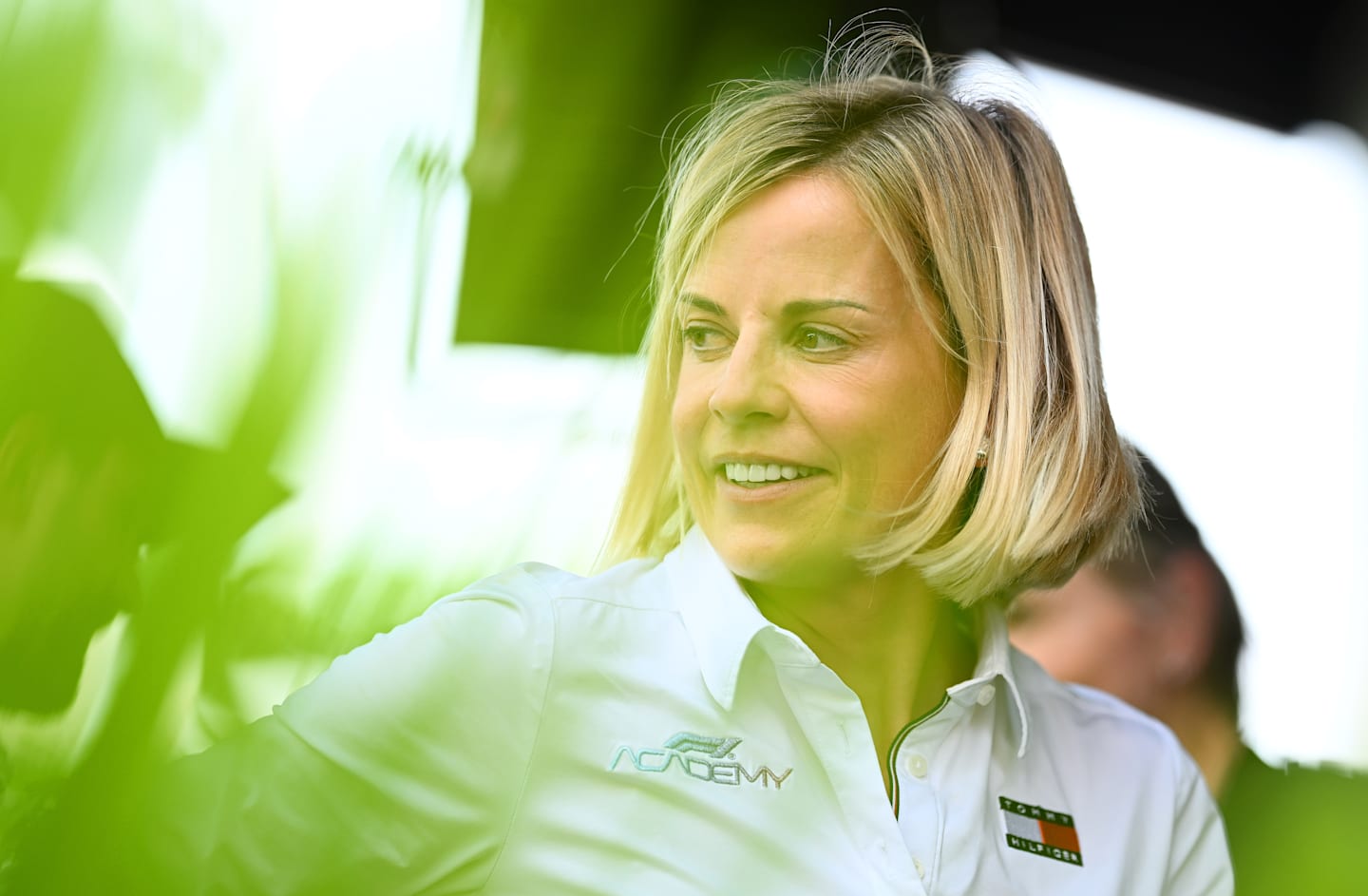 SINGAPORE, SINGAPORE - SEPTEMBER 20: Susie Wolff, Managing Director of F1 Academy, looks on in the