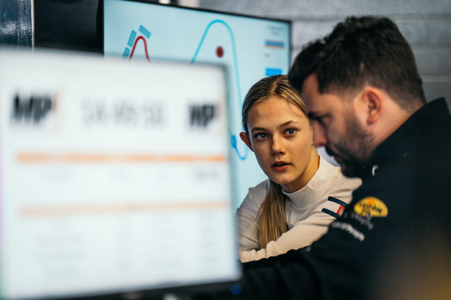 JEREZ DE LA FRONTERA, SPAIN - FEBRUARY 25: Alba Larsen of Denmark and MP Motorsport (12) looks on