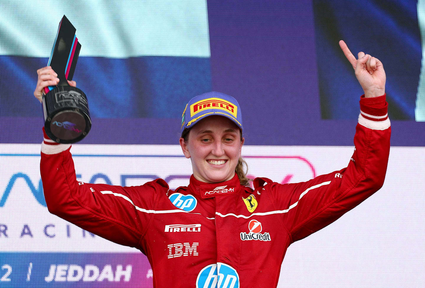Maya Weug currently leads the way in the drivers' standings after winning in Saudi Arabia