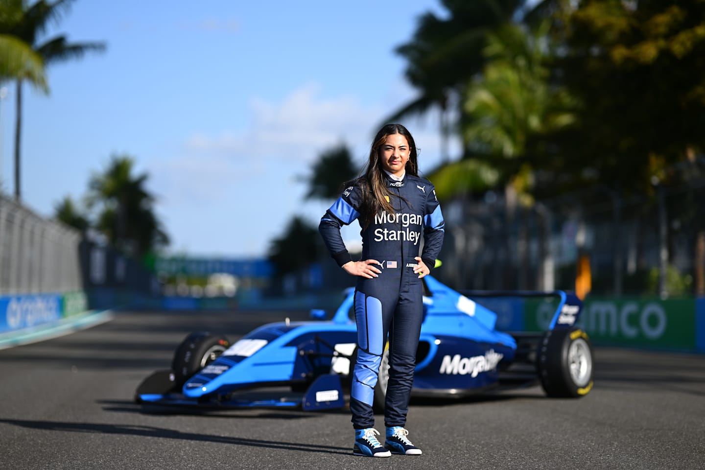 MIAMI, FLORIDA - MAY 01: Ava Dobson of United States and Hitech TGR (90) on track during previews