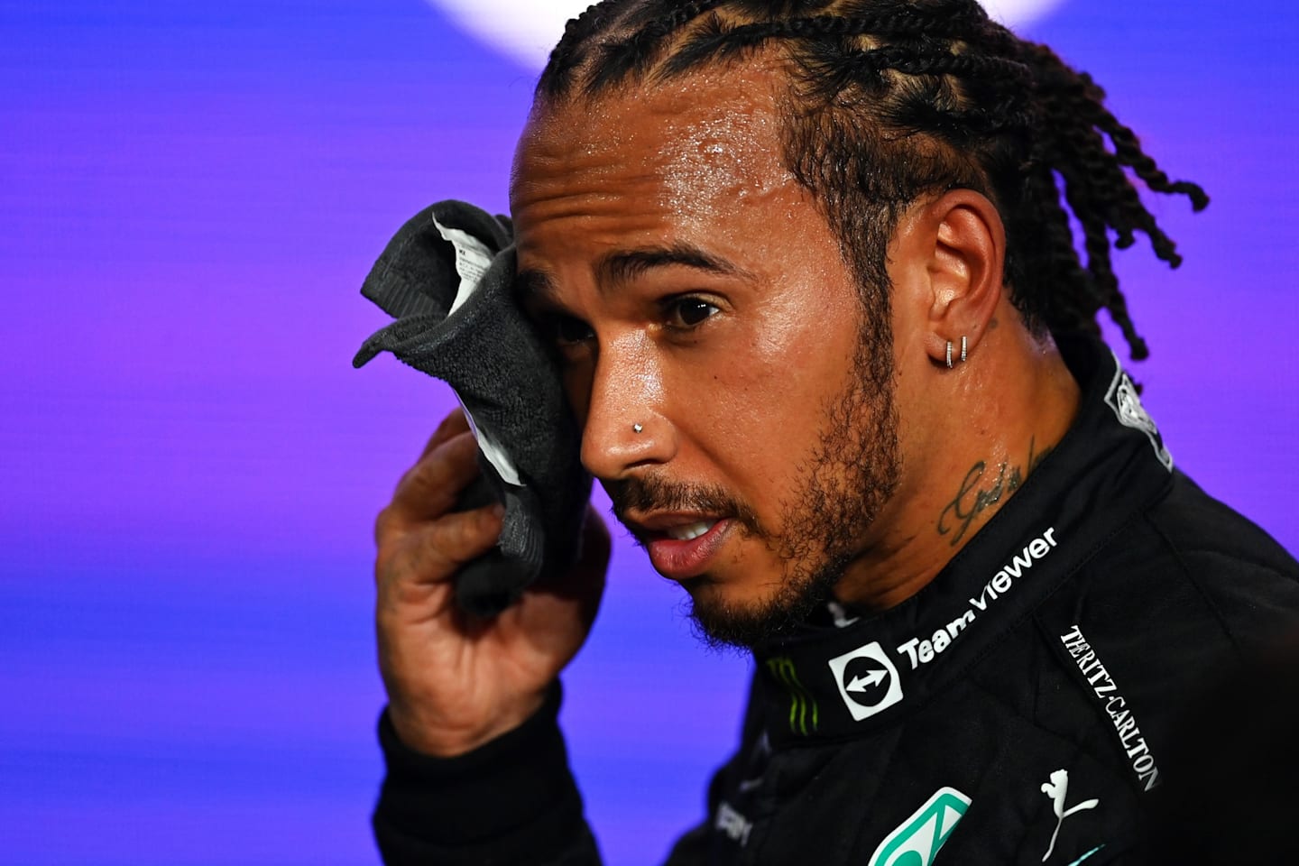 JEDDAH, SAUDI ARABIA - DECEMBER 05: Race winner Lewis Hamilton of Great Britain and Mercedes GP