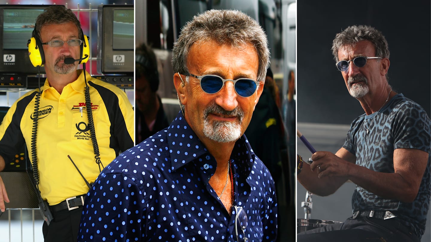 26 Apr 2002:  Team boss Eddie Jordan keeps a close eye on the pit lane during first practice for