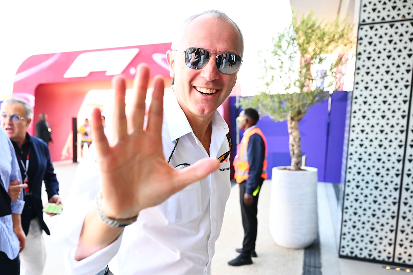 LUSAIL CITY, QATAR - NOVEMBER 29: Stefano Domenicali, CEO of the Formula One Group, walks in the