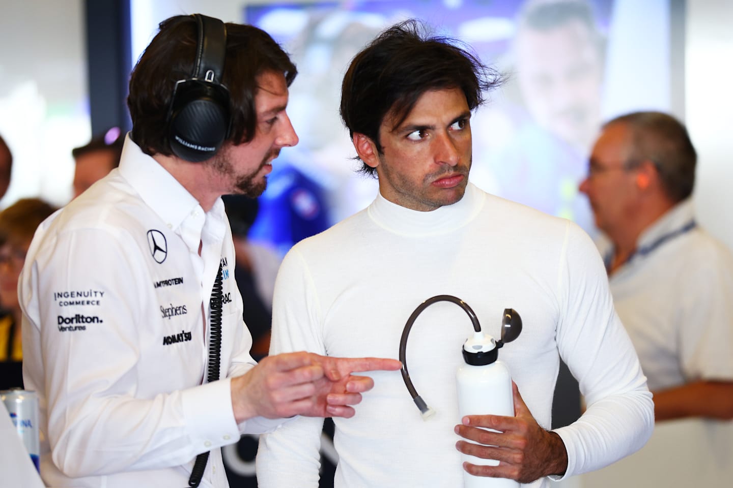 ABU DHABI, UNITED ARAB EMIRATES - DECEMBER 10: Carlos Sainz of Spain and Williams looks on in the