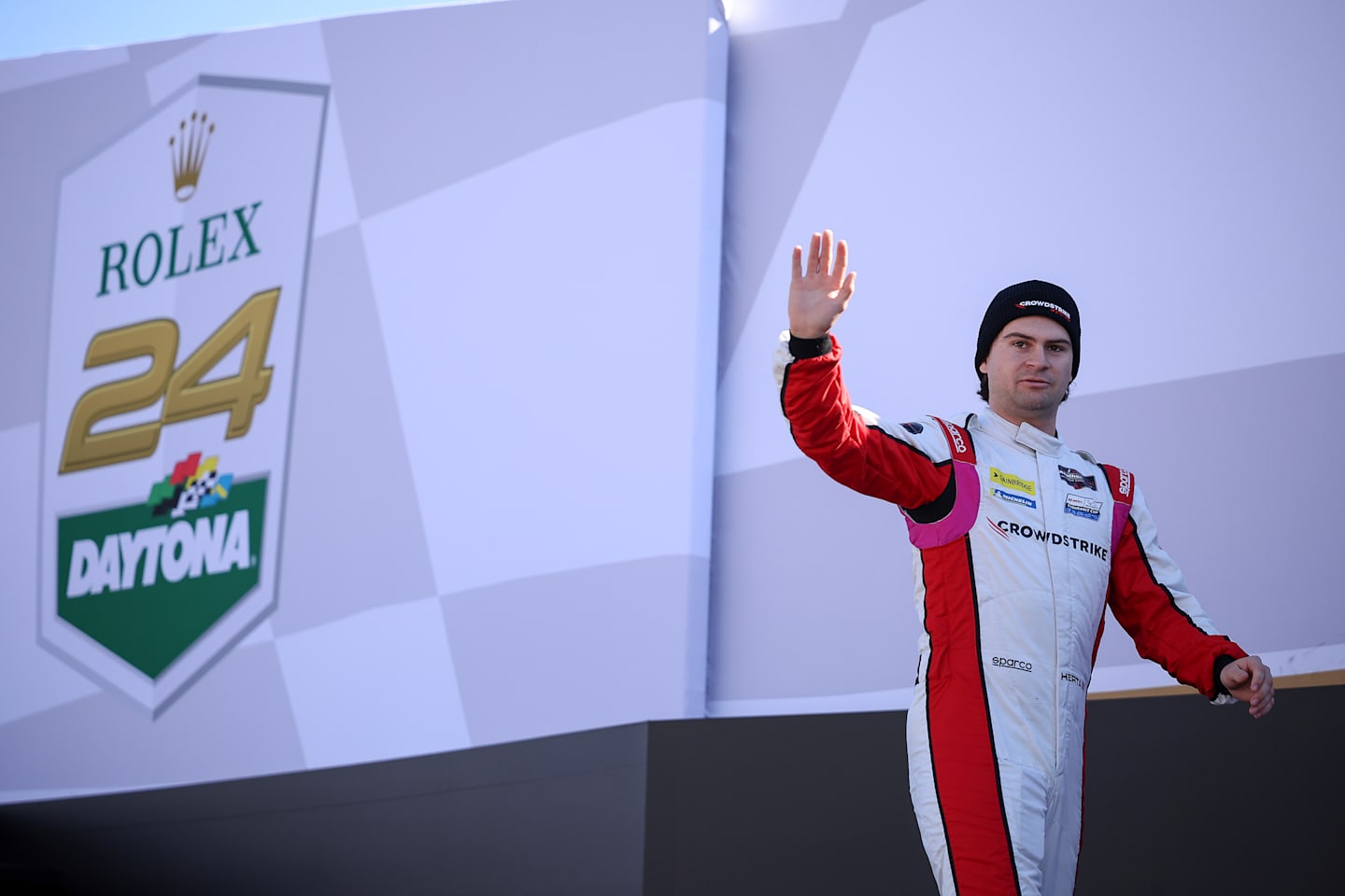 DAYTONA BEACH, FLORIDA - JANUARY 25: Colton Herta of the #04 Crowdstrike Racing by APR ORECA LMP2