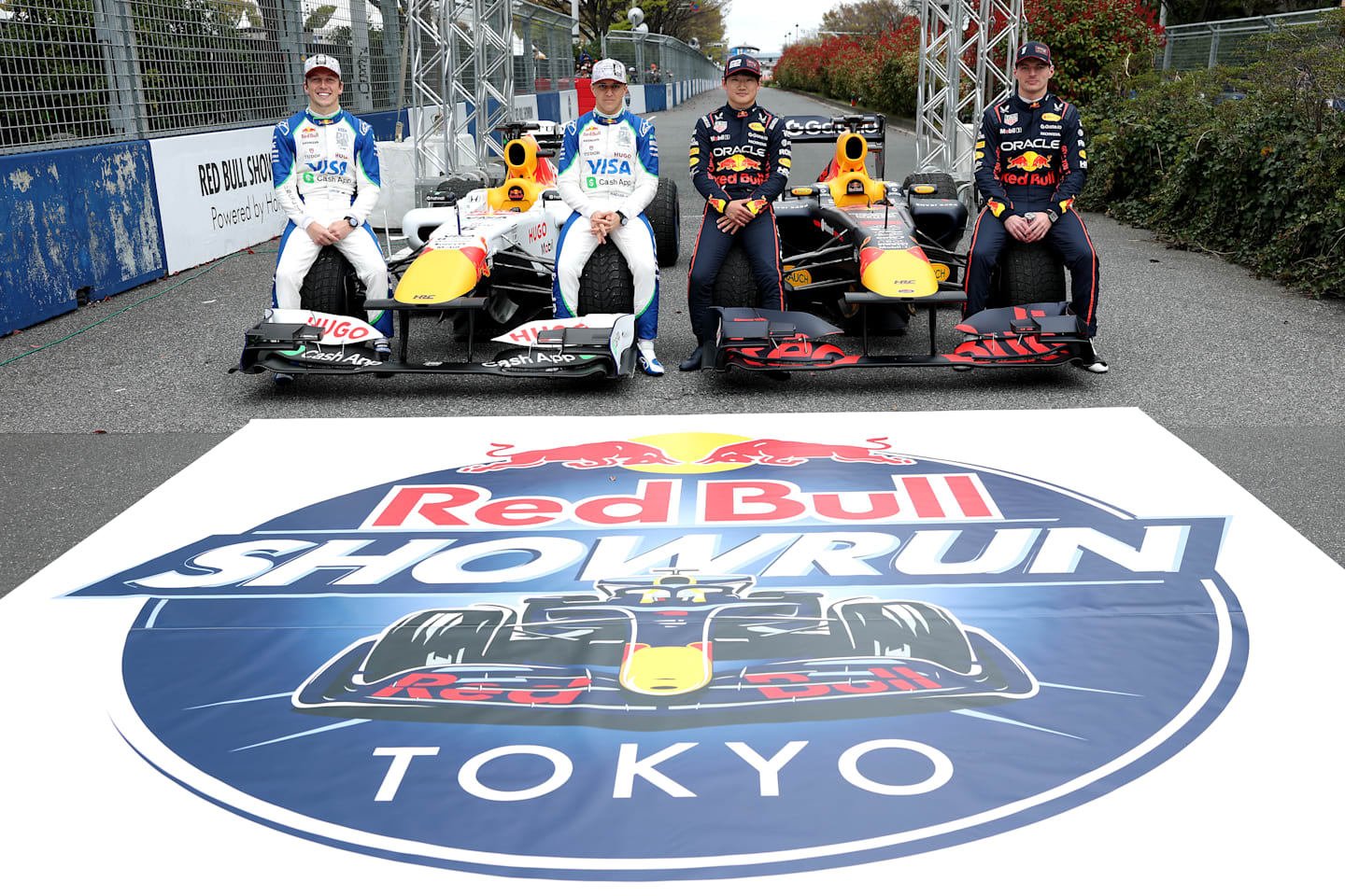 TOKYO, JAPAN - APRIL 02: Liam Lawson of New Zealand and Visa Cash App Racing Bulls, Isack Hadjar of