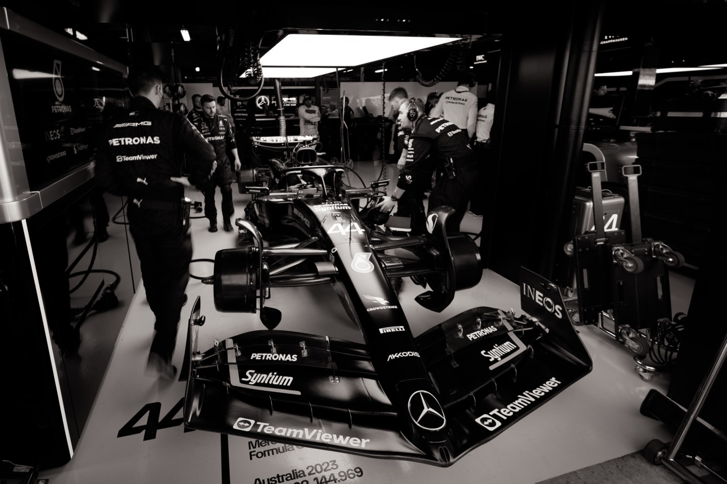 Mercedes-AMG PETRONAS Formula One Team garage