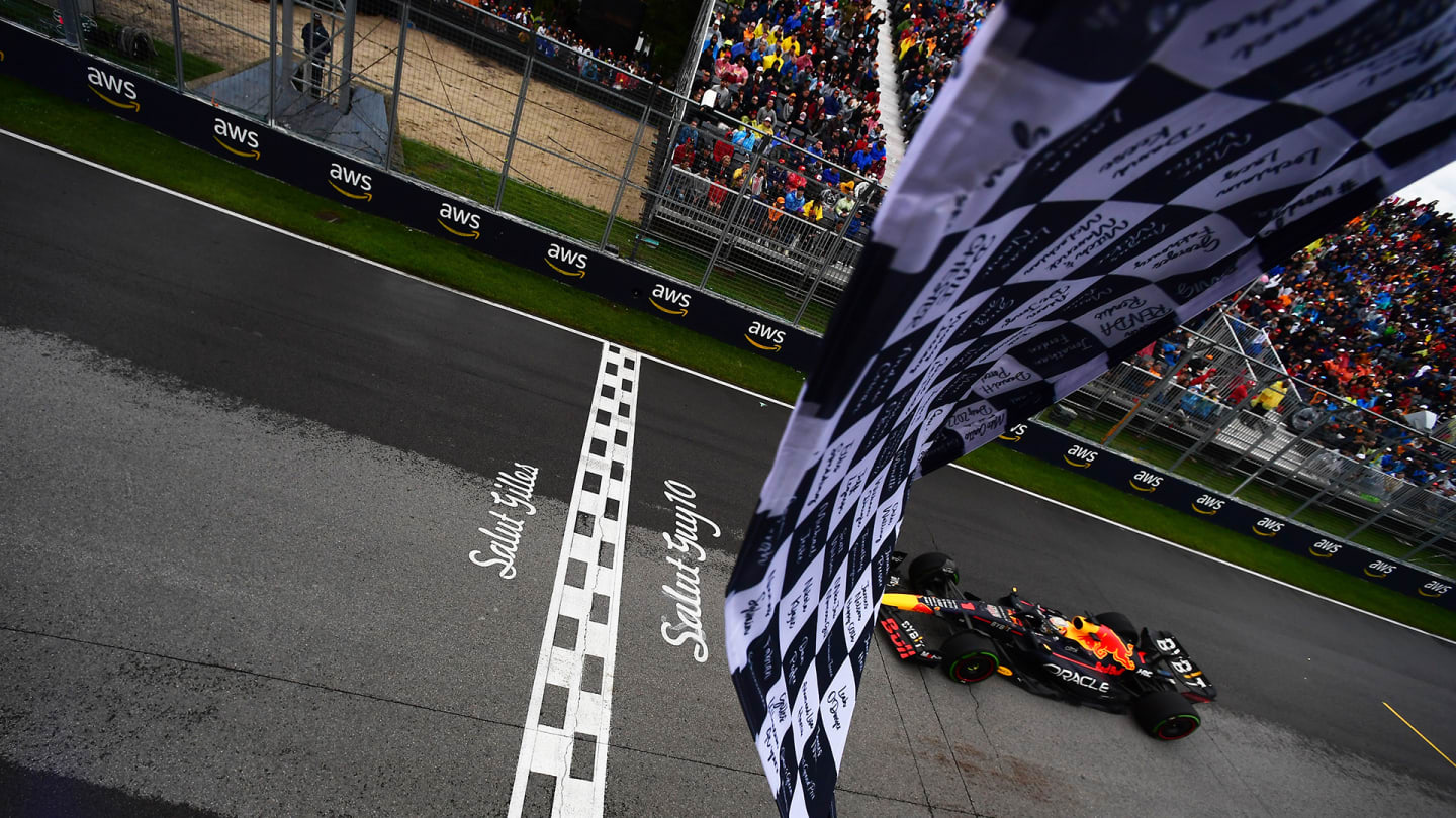 MONTREAL, QUEBEC - JUNE 18: Pole position qualifier Max Verstappen of the Netherlands driving the