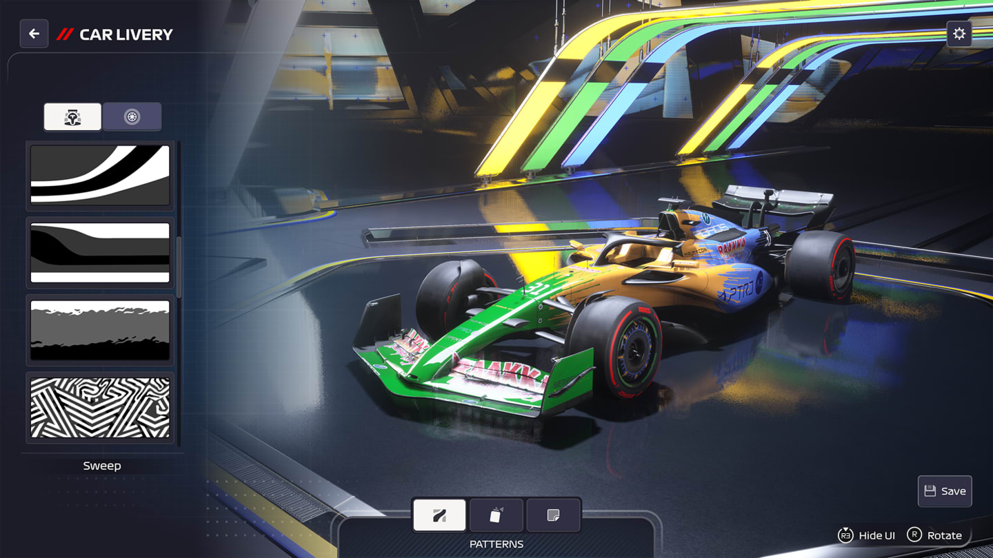 Bring your own team to life with customisable livery and logo creation tools, then take to the track 
