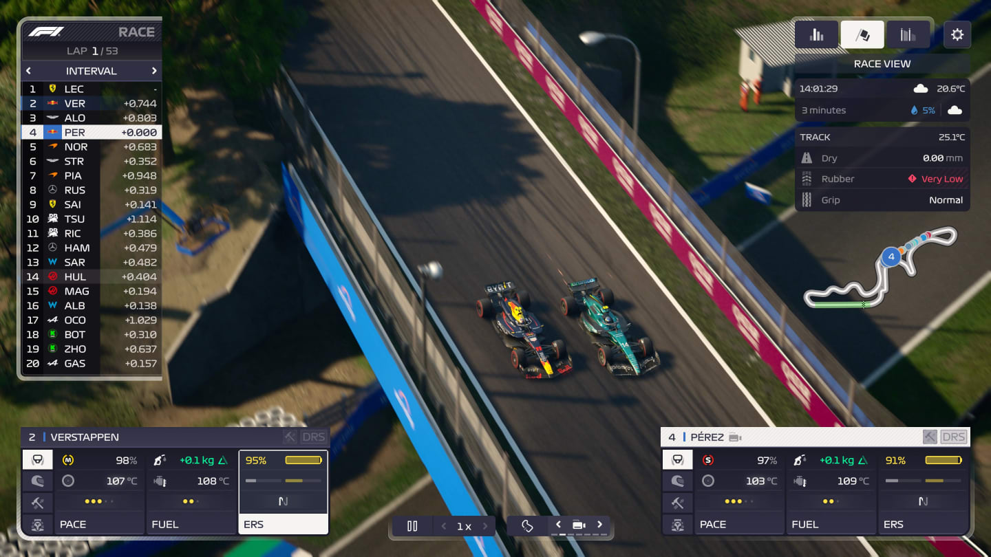 Enhanced visuals bring the racing action in F1 Manager 2024 to life