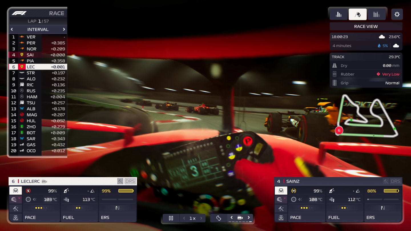 Plan the race strategy then feel the rush of acceleration as you ride onboard with visor-cam