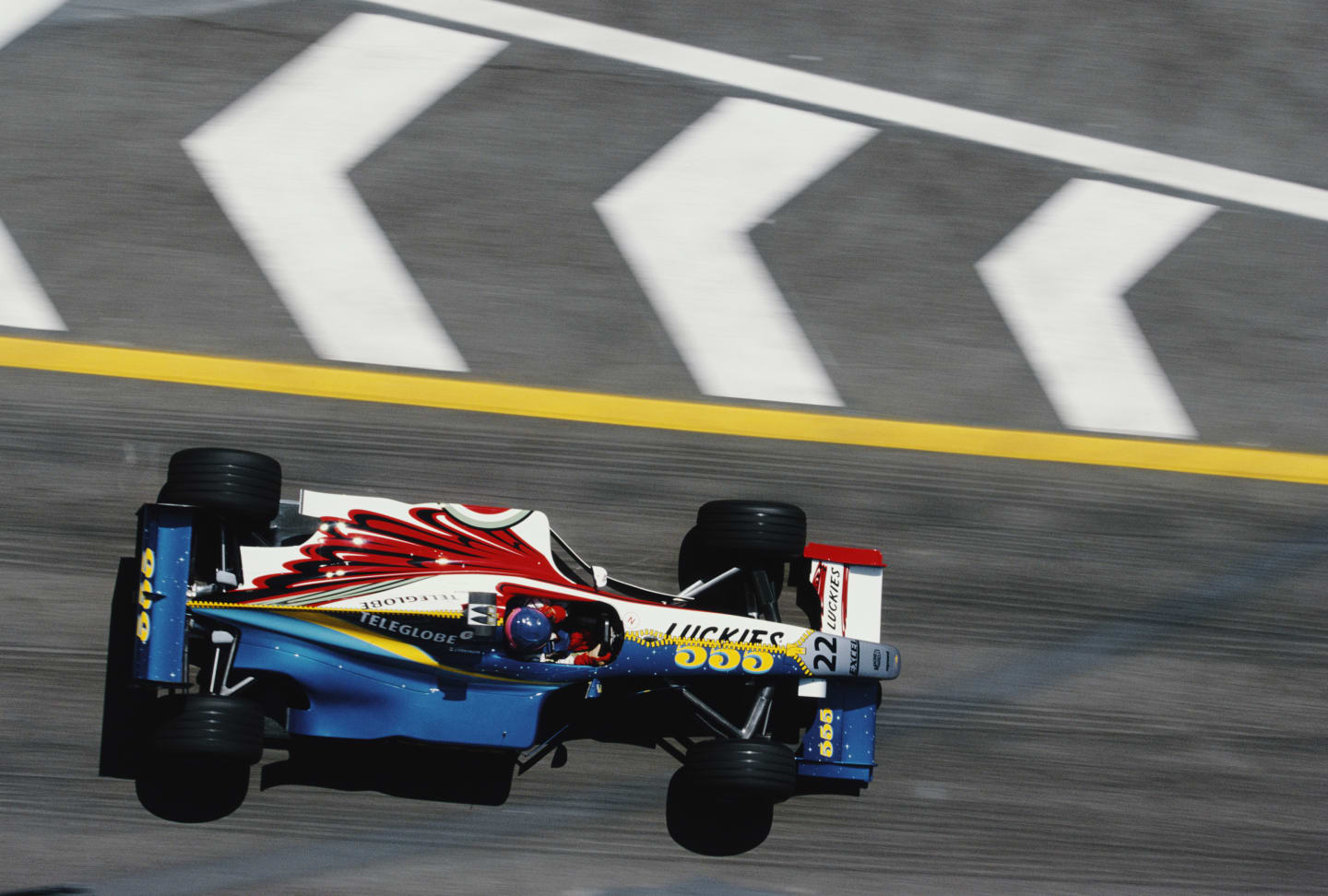 Jacques Villeneuve drives the #22 British American Racing Lucky Strike BAR 01 Supertec V10 during