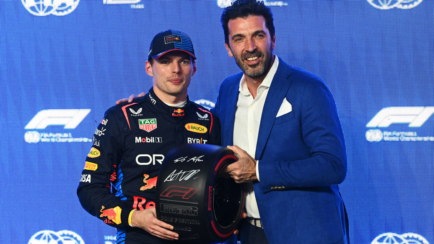 JEDDAH STREET CIRCUIT, SAUDI ARABIA - MARCH 08: Former goalkeeper Gianluigi Buffon presents Max