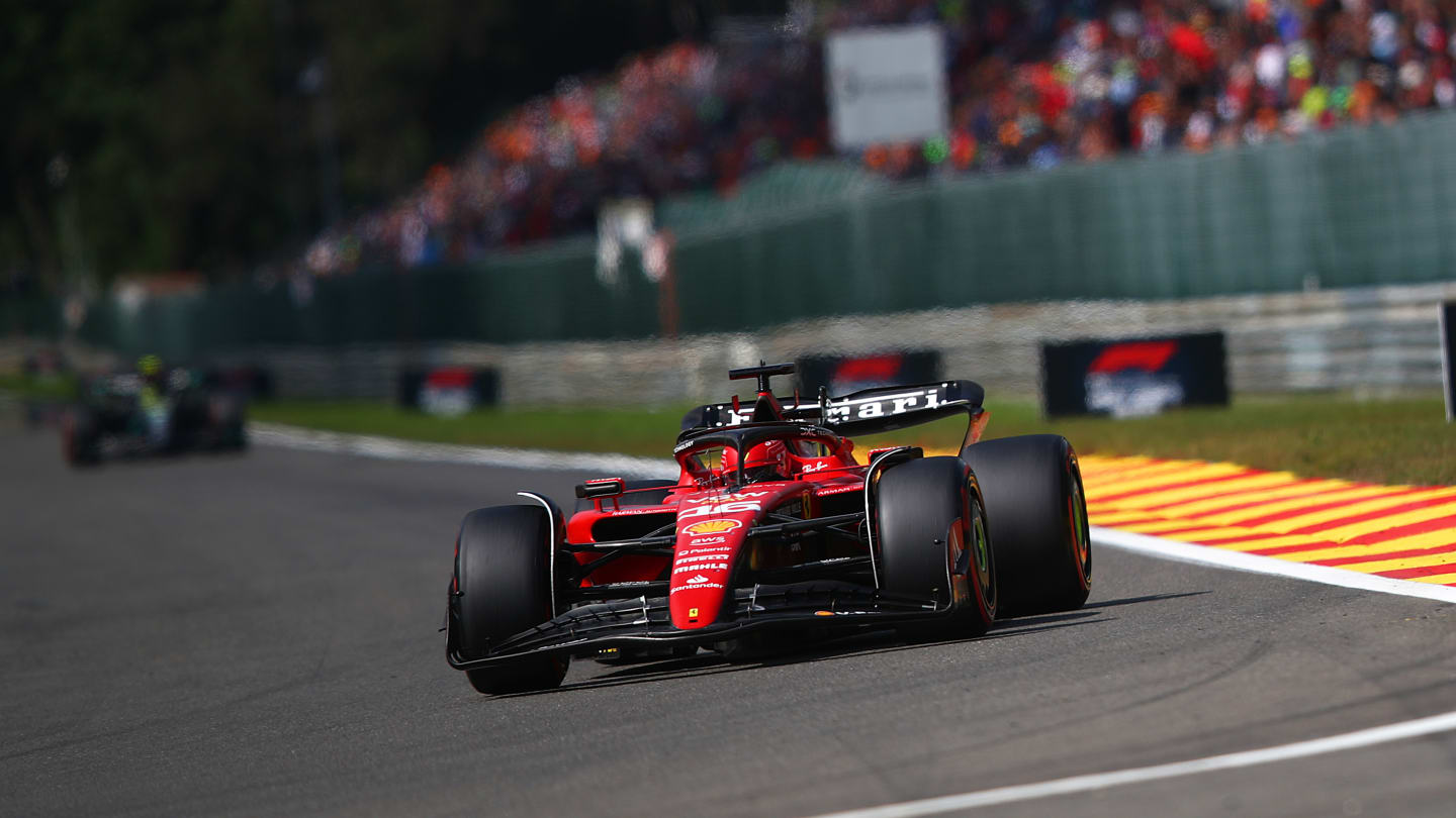 SPA, BELGIUM - JULY 30: Charles Leclerc of Monaco driving the (16) Ferrari SF-23 on track during