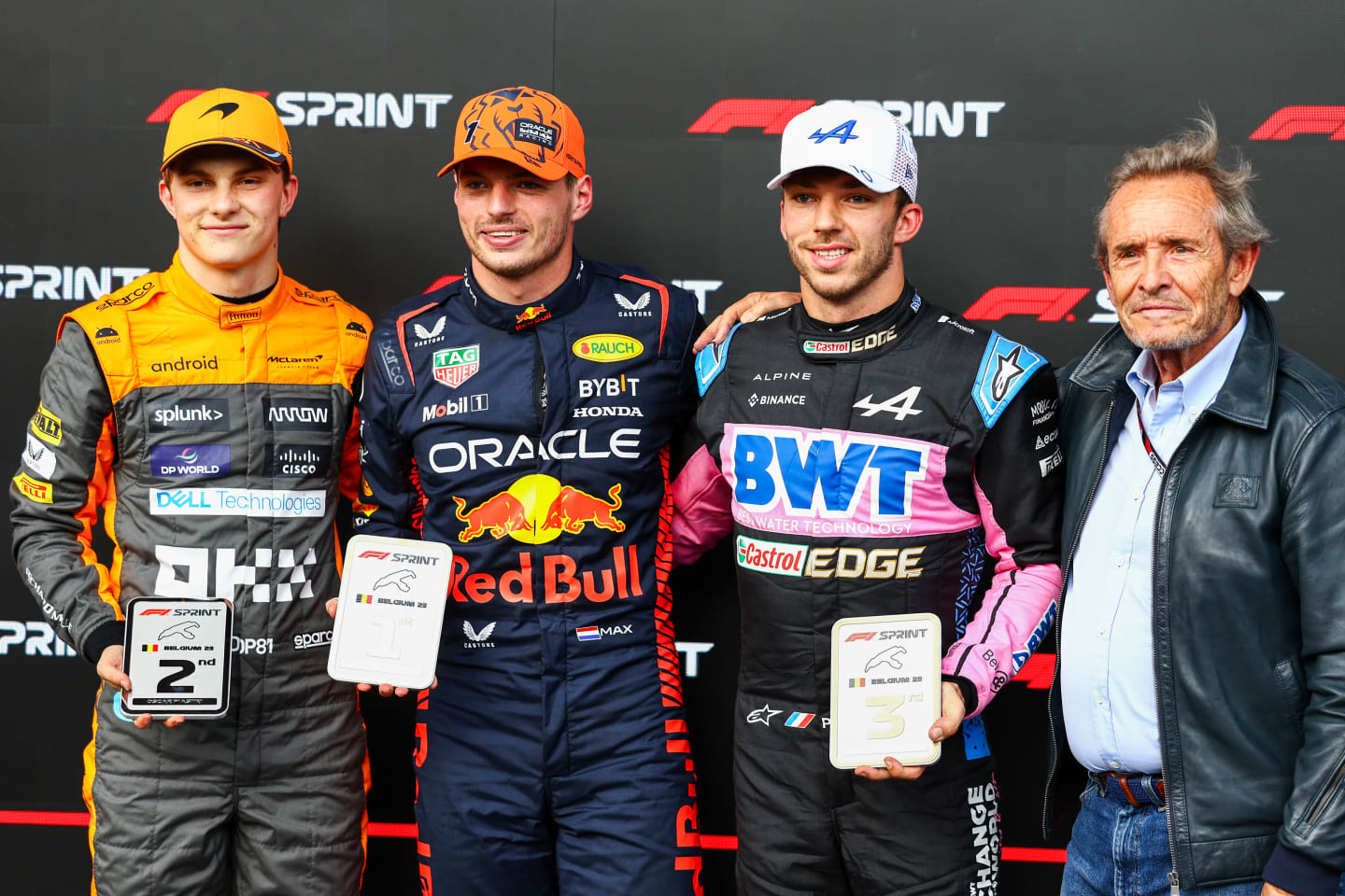 SPA, BELGIUM - JULY 29: Sprint winner Max Verstappen of the Netherlands and Oracle Red Bull Racing