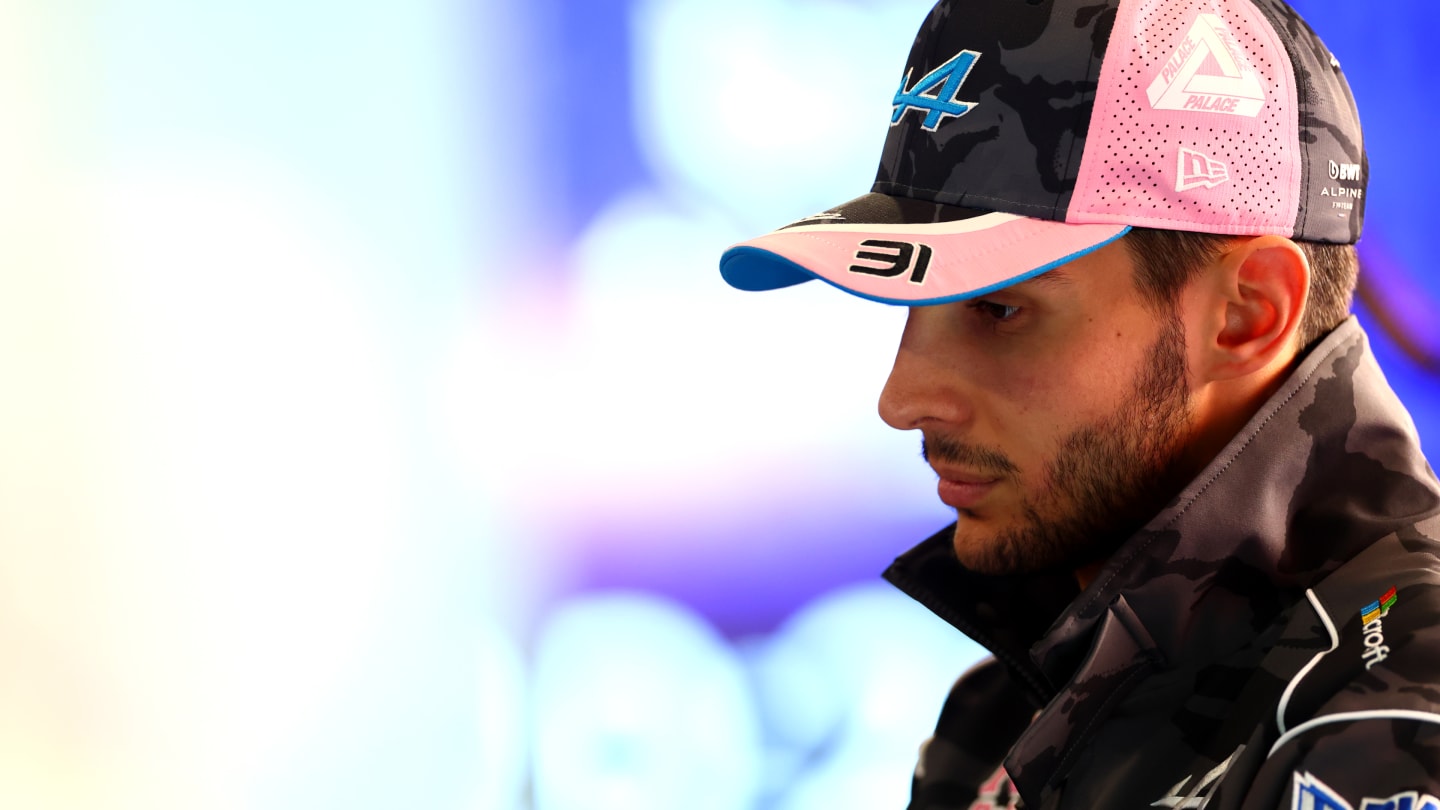LAS VEGAS, NEVADA - NOVEMBER 17: Esteban Ocon of France and Alpine F1 looks on prior to final practice ahead of the F1 Grand Prix of Las Vegas at Las Vegas Strip Circuit on November 17, 2023 in Las Vegas, Nevada. (Photo by Dan Istitene/Getty Images)