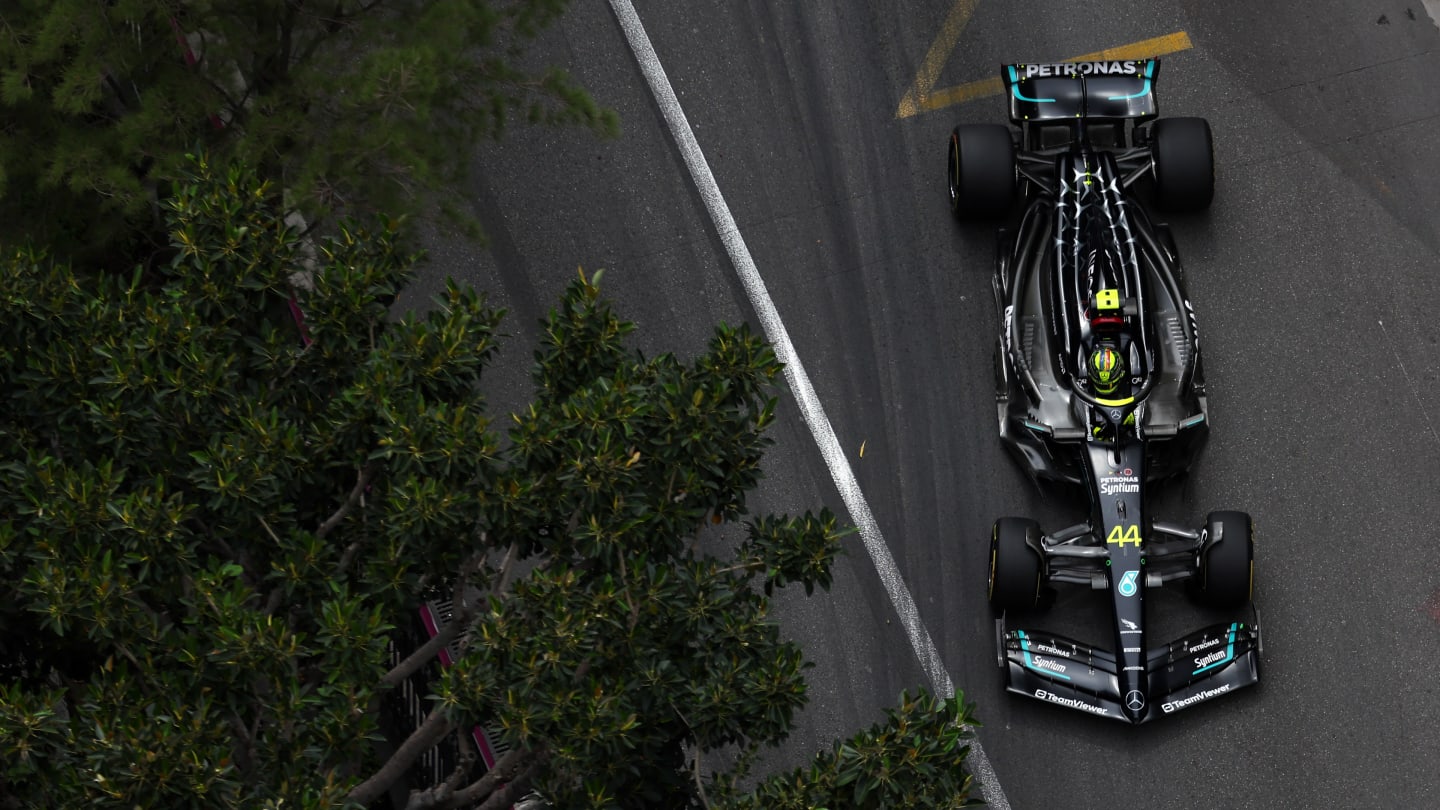 MONTE-CARLO, MONACO - MAY 28: Lewis Hamilton of Great Britain driving the (44) Mercedes AMG