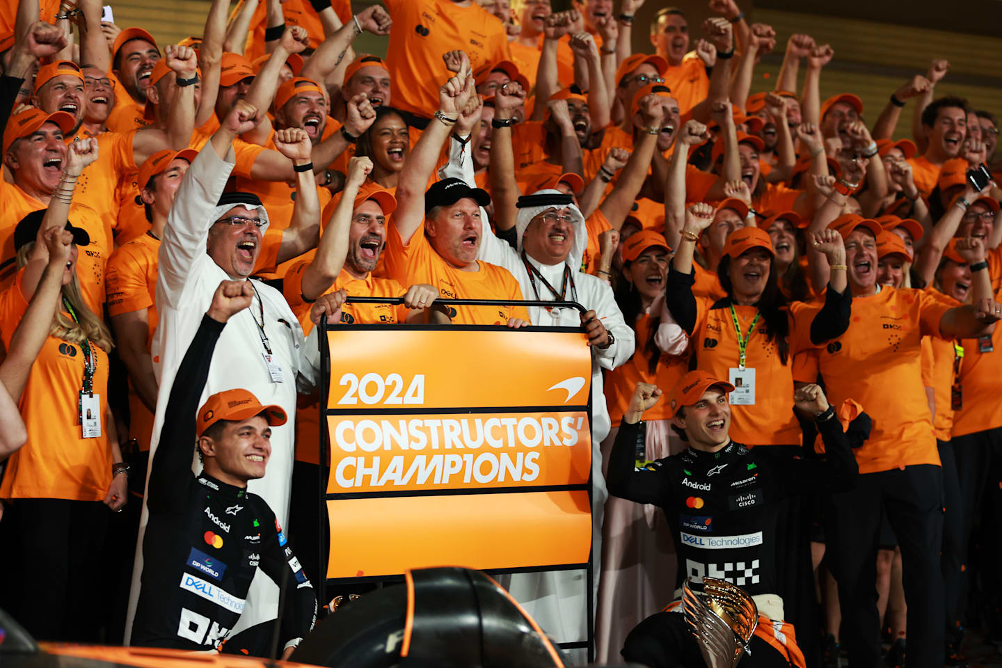 ABU DHABI, UNITED ARAB EMIRATES - DECEMBER 08: Race winner Lando Norris of Great Britain and