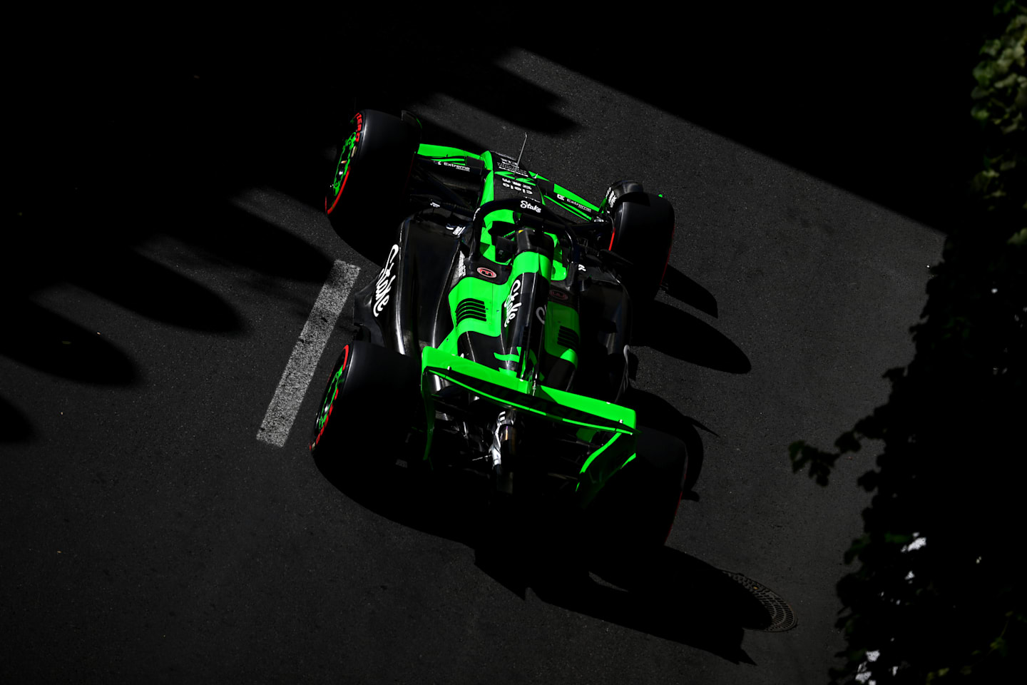 BAKU, AZERBAIJAN - SEPTEMBER 15: Valtteri Bottas of Finland driving the (77) Kick Sauber C44 Ferrari on his way to the grid prior to the F1 Grand Prix of Azerbaijan at Baku City Circuit on September 15, 2024 in Baku, Azerbaijan. (Photo by Clive Mason/Getty Images)