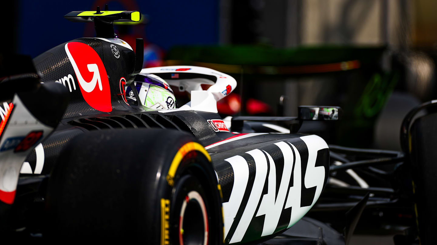 BAKU, AZERBAIJAN - SEPTEMBER 13: Nico Hulkenberg of Germany and Haas  during practice ahead of the F1 Grand Prix of Azerbaijan at Baku City Circuit on September 13, 2024 in Baku, Azerbaijan. (Photo by Peter Fox - Formula 1/Formula 1 via Getty Images)