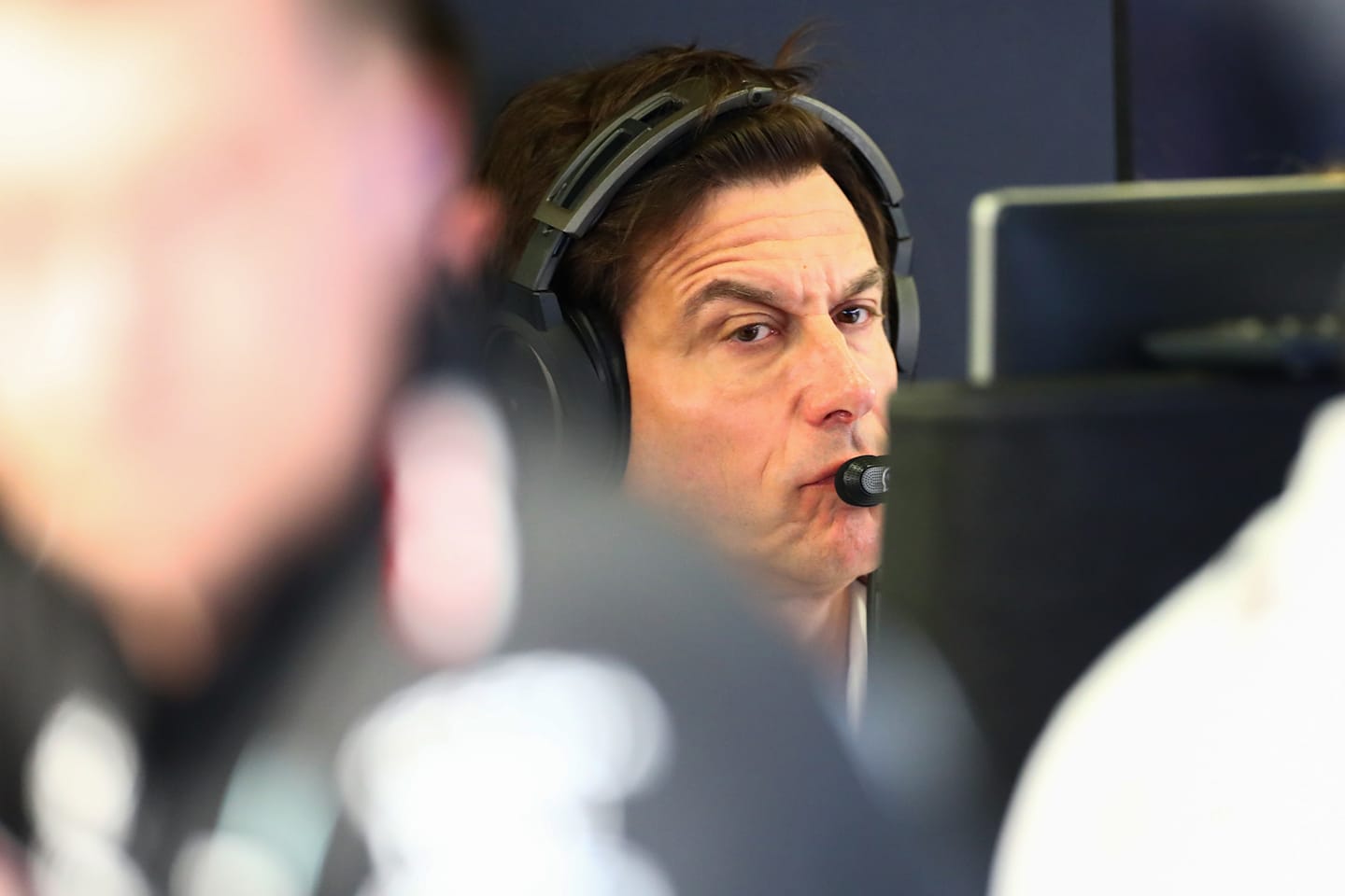 BAKU, AZERBAIJAN - SEPTEMBER 14: Mercedes GP Executive Director Toto Wolff looks on in the garage
