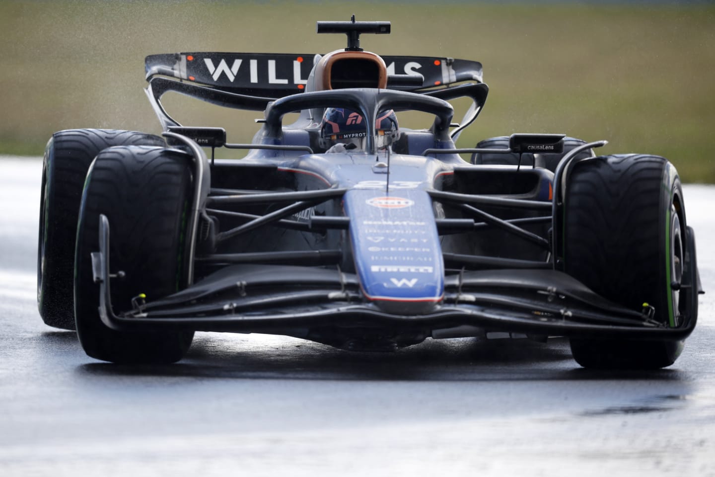MONTREAL, QUEBEC - JUNE 09:  Alexander Albon of Thailand driving the (23) Williams FW46 Mercedes on track during the F1 Grand Prix of Canada at Circuit Gilles Villeneuve on June 09, 2024 in Montreal, Quebec. (Photo by Chris Graythen/Getty Images)