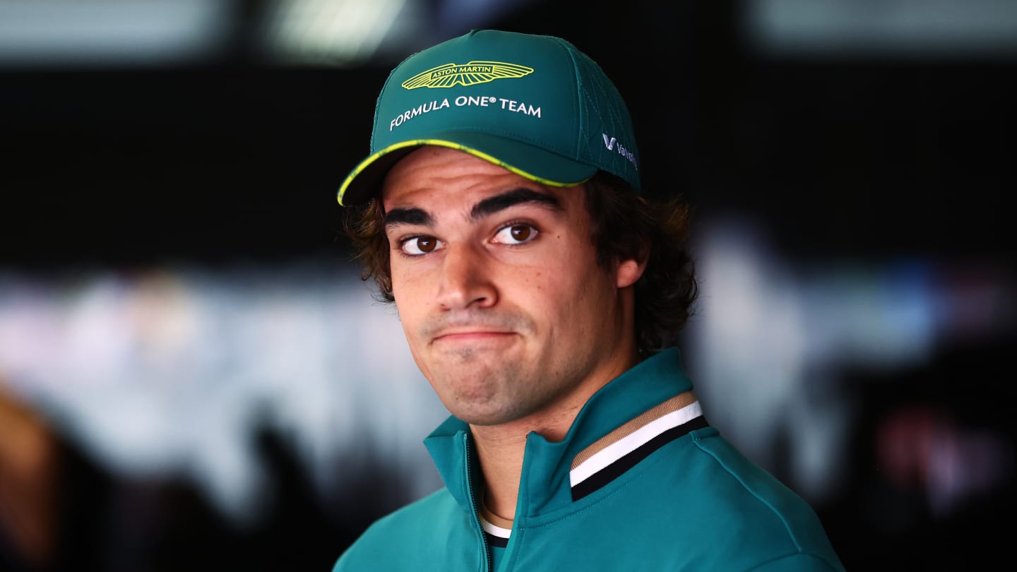 SHANGHAI, CHINA - APRIL 21: Lance Stroll of Canada and Aston Martin F1 Team looks on during the drivers parade prior to the F1 Grand Prix of China at Shanghai International Circuit on April 21, 2024 in Shanghai, China. (Photo by Bryn Lennon - Formula 1/Formula 1 via Getty Images)
