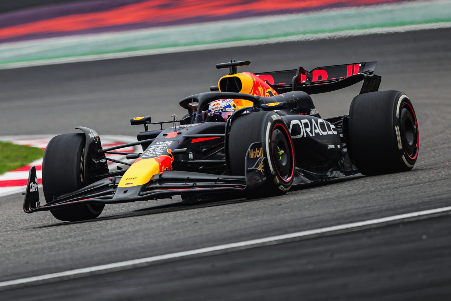 SHANGHAI, CHINA - APRIL 21: Max Verstappen of the Netherlands driving the (1) Oracle Red Bull