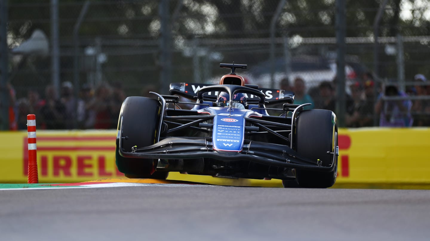 IMOLA, ITALY - MAY 17: Alexander Albon of Thailand driving the (23) Williams FW46 Mercedes on track during practice ahead of the F1 Grand Prix of Emilia-Romagna at Autodromo Enzo e Dino Ferrari Circuit on May 17, 2024 in Imola, Italy. (Photo by Peter Fox - Formula 1/Formula 1 via Getty Images)