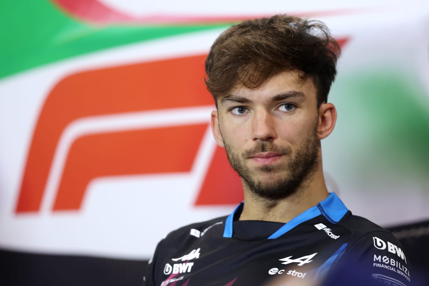 IMOLA, ITALY - MAY 16: Pierre Gasly of France and Alpine F1 attends the Drivers Press Conference during previews ahead of the F1 Grand Prix of Emilia-Romagna at Autodromo Enzo e Dino Ferrari Circuit on May 16, 2024 in Imola, Italy. (Photo by Lars Baron/Getty Images)